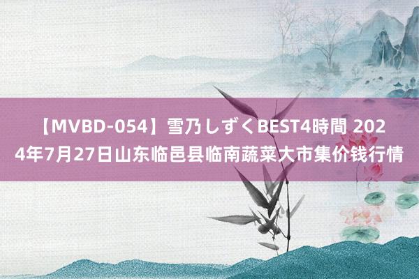 【MVBD-054】雪乃しずくBEST4時間 2024年7月27日山东临邑县临南蔬菜大市集价钱行情