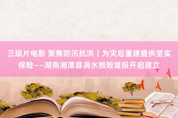 三级片电影 聚焦防汛抗洪｜为灾后重建提供坚实保险——湖南湘潭县涓水损毁堤段开启建立