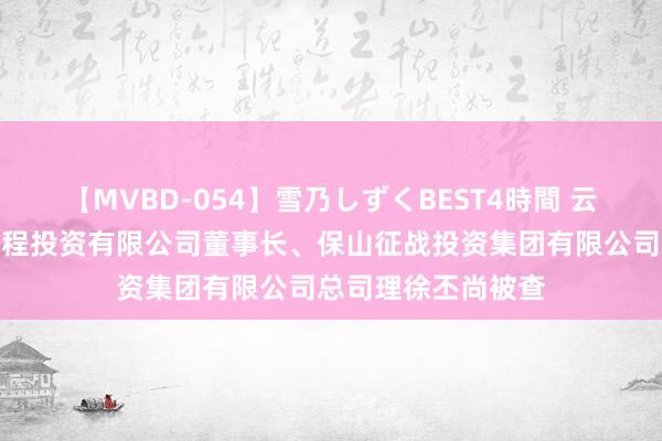 【MVBD-054】雪乃しずくBEST4時間 云南省预备院集团工程投资有限公司董事长、保山征战投资集团有限公司总司理徐丕尚被查