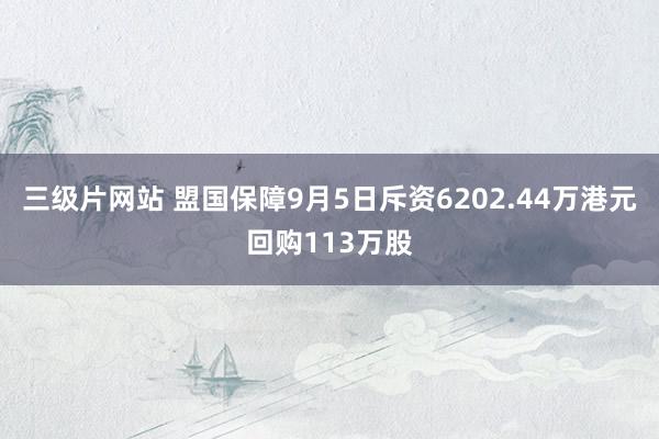 三级片网站 盟国保障9月5日斥资6202.44万港元回购113万股