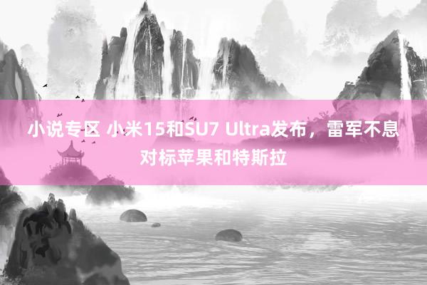 小说专区 小米15和SU7 Ultra发布，雷军不息对标苹果和特斯拉