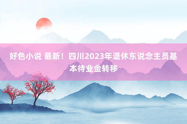 好色小说 最新！四川2023年退休东说念主员基本待业金转移