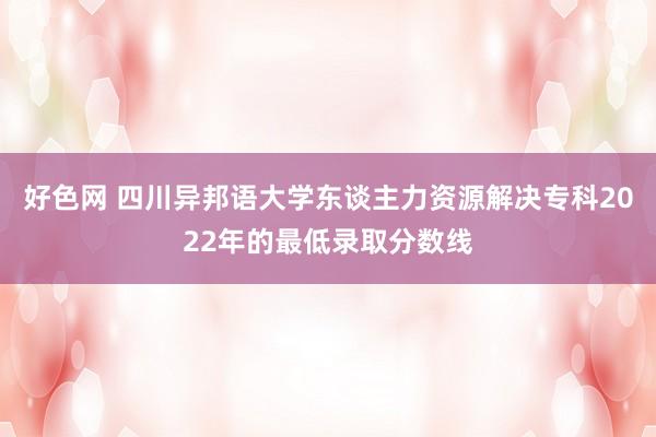 好色网 四川异邦语大学东谈主力资源解决专科2022年的最低录取分数线