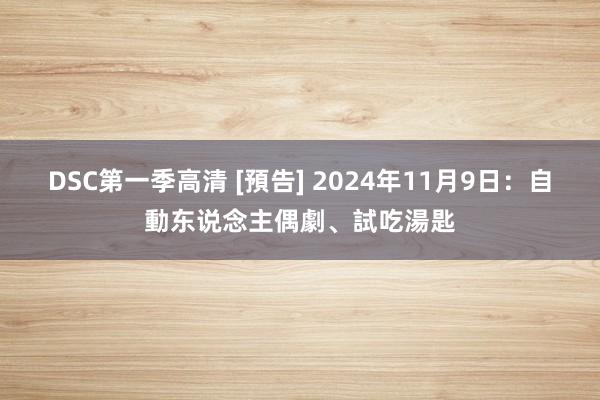 DSC第一季高清 [預告] 2024年11月9日：自動东说念主偶劇、試吃湯匙